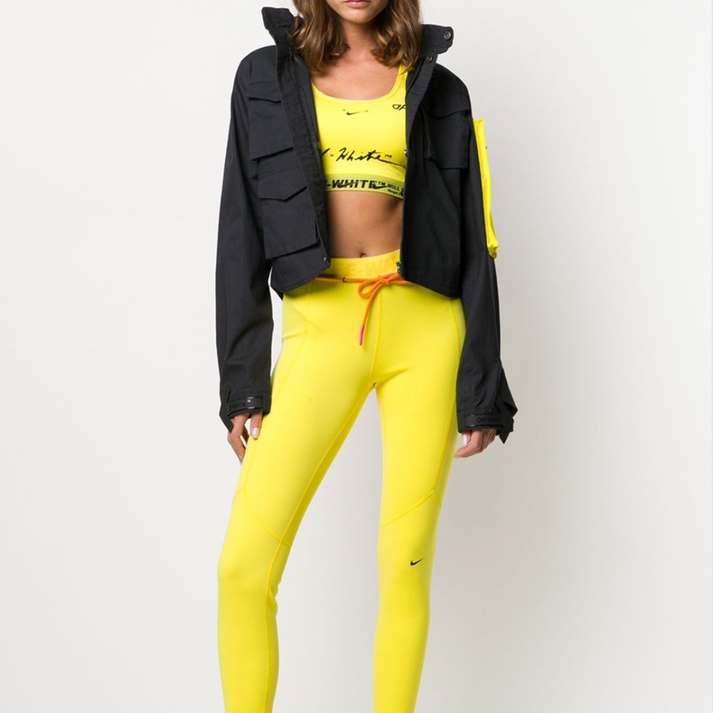 Off-White x Nike NRG yellow Bra size S NWT